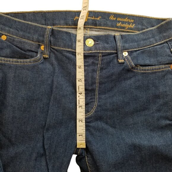 7 for All Mankind 27 Modern straight‎ Jeans Western Contrast stitching Midrise - Picture 8 of 12